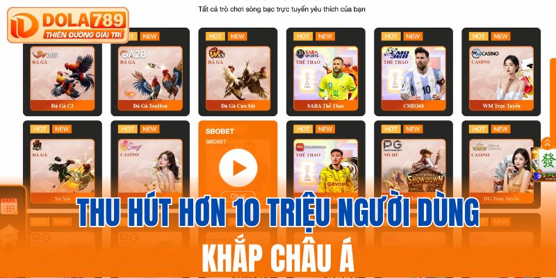 Thu hút hơn 10 triệu người dùng khắp châu Á